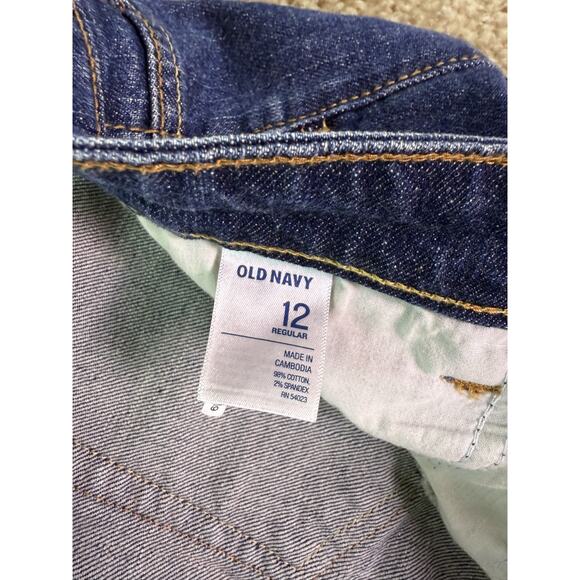 Old Navy The Dreamer Jeans Size 12 Boot Cut Dark Wash Western Y2K 34x30 D306 - Picture 7 of 13